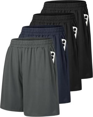 4 Pack Gym Mens Shorts