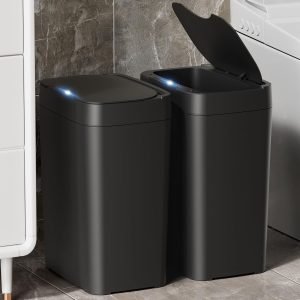 2 Pack 2.7 Gal Bathroom Trash Can with Lid