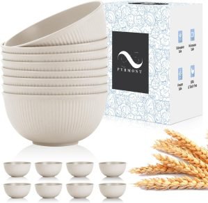 8-Pack Wheat Straw Cereal Bowls
