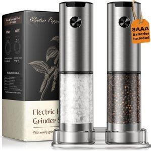 Electric Salt & Pepper Grinder Set