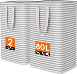 2-Pack 80L Laundry Baskets