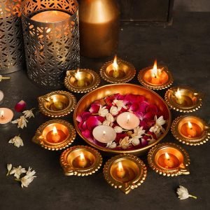 Diya Shape Decorative Urli Bowl