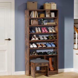 Shoe Cabinet with Hidden Bench