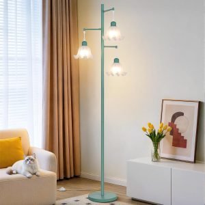 3-Light Vintage Flower Floor Lamp