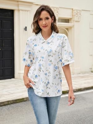 Women Floral Casual Tops