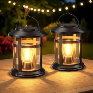 Solar Lantern Outdoor Waterproof  2-Pack 