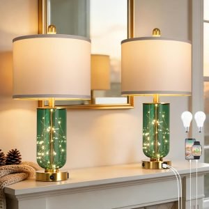 Green Glass Table Lamps