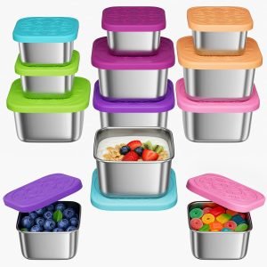 Stainless Steel Sauce & Snacks Containers – 6-Pack