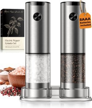 Electric Salt and Pepper Grinder Set