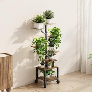 7-Tier Plant Stand with Wheels