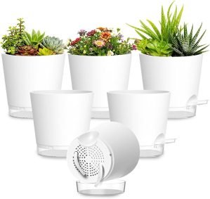 4-Inch Self-Watering Plant Pots 6-Pack