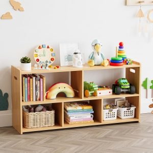 SpaceAid 5-Compartment Bookshelf