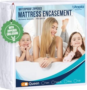 Utopia Bedding Waterproof Mattress Protector Queen Size