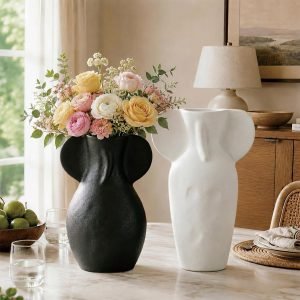 Modern Ceramic Body Vase Set of 2