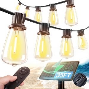 35FT Solar String Lights Outdoor