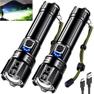 Super Bright Rechargeable Flashlight 2-Pack