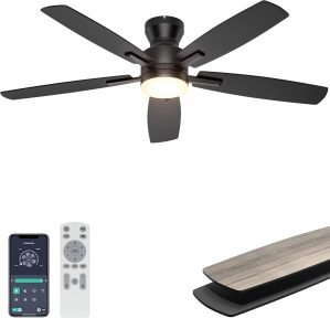 52 Inch Low Profile Ceiling Fan with Lights