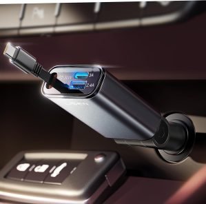 LISEN 63W Retractable Car Charger 