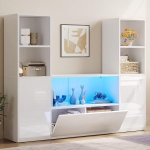 Castle Bookcase with Storage & LED Lights 
