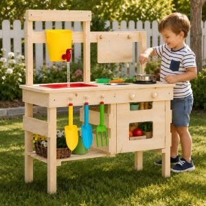 Kids Wooden Mud Kitchen