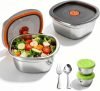 Stainless Steel Salad Bowls for Lunch & Meal Prep
