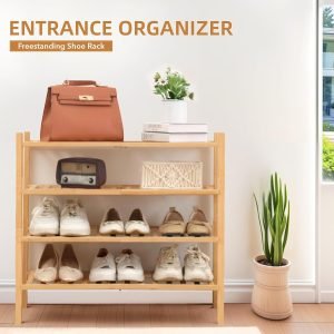 4-Tier Bamboo Shoe Rack