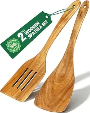 2-Pcs Acacia Wooden Spatula Set 