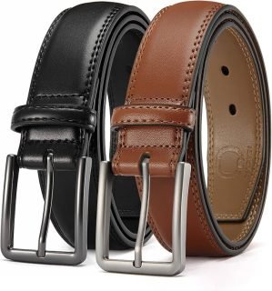 Men’s Leather Belt 2 Pack