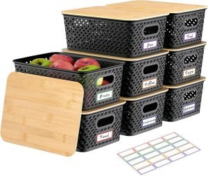8-Pack Plastic Storage Bins