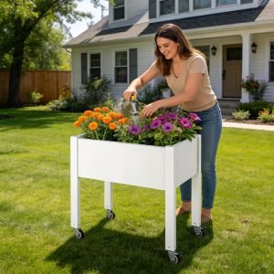 Raised Garden Bed with Wheels