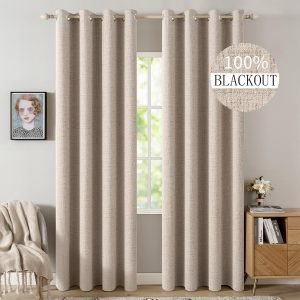 100% Blackout Linen Curtains