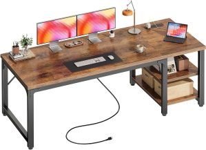 Computer Desk with Power Outlets