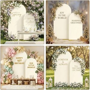 Metal Arch Backdrop Stand and Cover Set 8FT