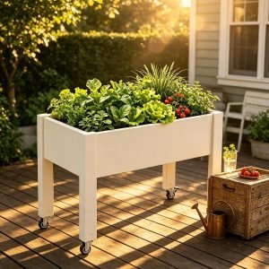 Elevated Raised Garden Bed with Wheels