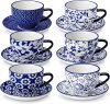 vancasso 8OZ Cappuccino Cups with Saucers
