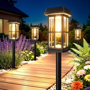 8-Pack Solar Pathway Lights Outdoor