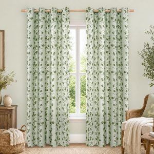 Jacquard Pattern Linen Curtain