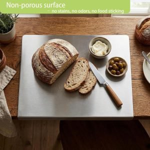 Stainless Steel Cutting Board with Lip