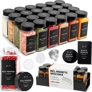Square Glass Spice Jars (24 x 4oz)