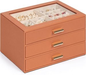 3-Drawer Jewelry Box Organizer