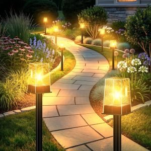 Solar Pathway Lights Outdoor 8-Pack