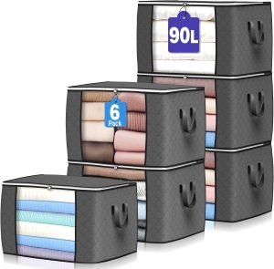 6-Pack 90L Large Storage Bags 