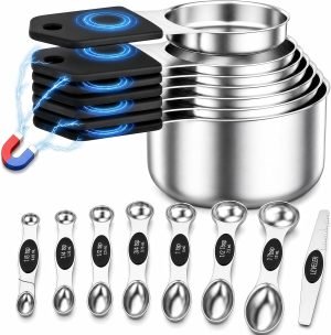 Magnetic Measuring Cups and Spoons Set