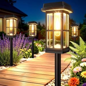 4-Pack Solar Pathway Lights Outdoor