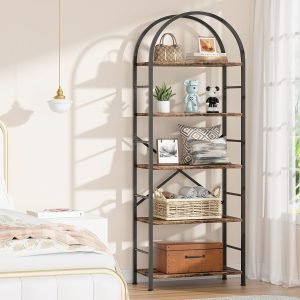 5-Tier Arched Bookshelf