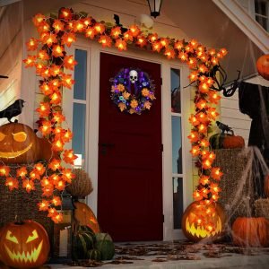 3-Pack Fall Garland with Lights
