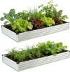 (2 PCS) Galvanized Raised Garden Bed