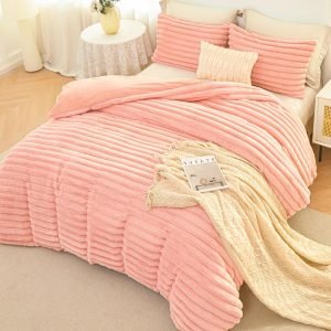 3-Piece Queen Faux Fur Comforter Set