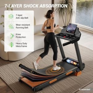 16% Incline Treadmill for Home
