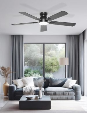 Black Flush Mount Ceiling Fan